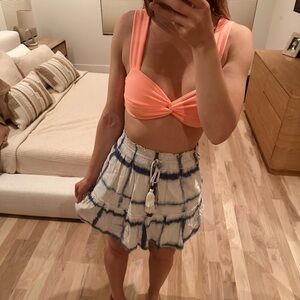 Neon Coral Bikini Top